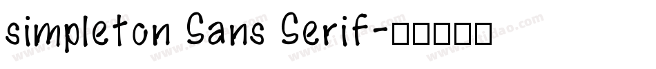 simpleton Sans Serif字体转换